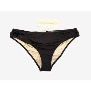 Stella McCartney Womens Black Draped Bikini Bottom Italian Swimwear Size S